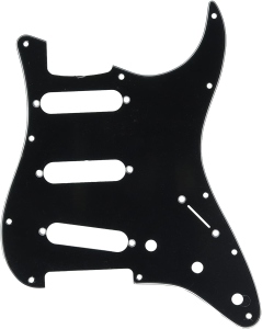 Fender Battipenna Stratocaster Black 3Ply S-S-S 11 Fori