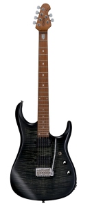 Sterling By Music Man Stingray  JP150 Flame Top Trans Black Satin