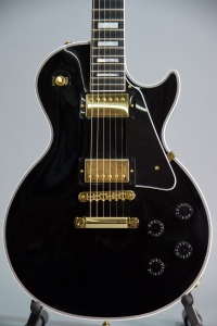 GIBSON LES PAUL CUSTOM EBONY with  EBONY GLOSS FRETBOARD