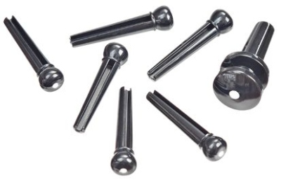 Planet Waves Confezione 7 Pioli 1 Bottone Plastica Ebano con Insero Avorio