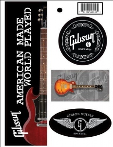 GIBSON LOGO GUITAR G-STICKER1 PACK