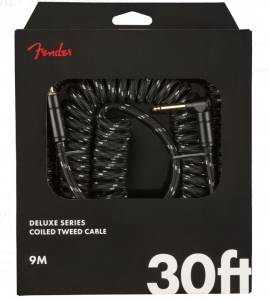 Fender Cavo Deluxe Black Tweed 9Mt Dritto - Pipa