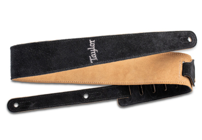 Taylor Strap Embroidered Suede Black 2.5