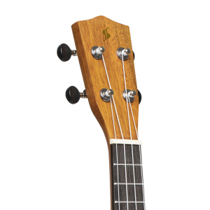 Stagg Tiki series soprano ukulele with sapele top, Oh finish, with black nylon gigbag