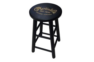 Martin Black Wooden Stool Sgabello