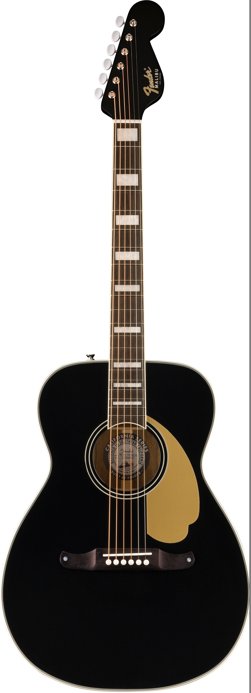 Fender Malibu Vintage Gold Pickguard Black w/case
