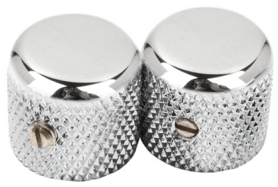 Fender Manopole per Pure Vintage 52 Telecaster  Knurled Chrome Knobs Set 2