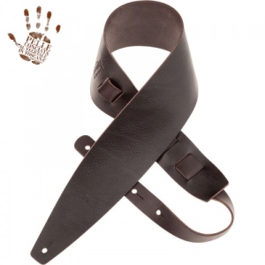 Magrabo Leather Guitar and Bass Strap Holes HC Core Ebony 10 cm