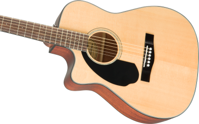 Fender Cc-60Sce Natural Left Hand Chitarra Acustica Elettrificata Mancina
