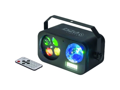 Ibiza 3 In 1 Rgbw Led Effect Gobos Strobe Astro con Telecomando