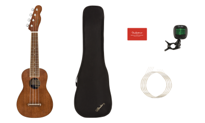 Fender Seaside Soprano Ukulele Natural Pack