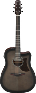 Ibanez AAD50CE Acustica Transparent Charcoal Burst Low Gloss Cutaway Elettrifica