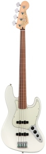 Fender Player Jazz Bass Fretless Pau Ferro Fingerboard Polar White