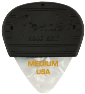 Fender Mojo Grip Picks Celluloid Medium 3-Pack White Moto