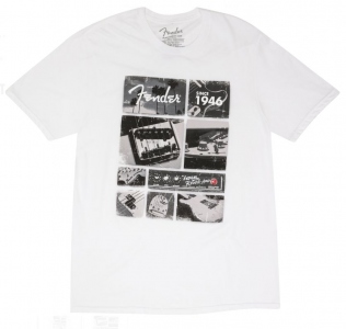 Fender T-Shirt Vintage Parts White Medium