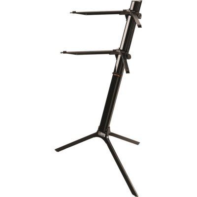 Quik Lok Sl911Bk Supporto 2 Tastiere Nero Metallizzato