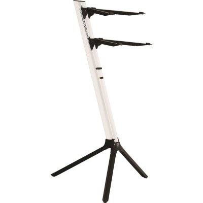 Quik Lok Sl911Wh Supporto 2 Tastiere Bianco Metallizzato