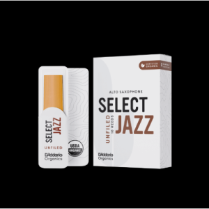 D'Addario Organic Select Jazz 2M Unfiled Reeds for for Alto Sax (3 pz)
