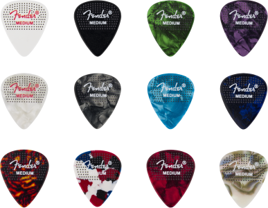 Fender 351 Shape Premium Celluloid Puntinati Pack 12Pz Medium