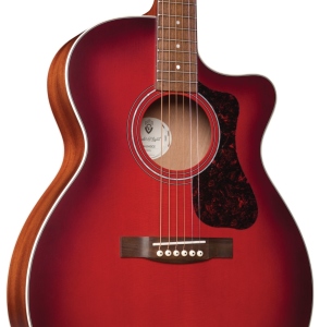 Guild OM240CE Satin Oxblood Burst