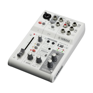 Yamaha Ag03Mk2 Mixer 3 Canali Live Streaming con Usb ed Interfaccia Audio White
