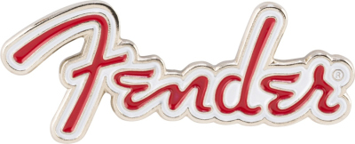 Fender Spilla Smaltata con Logo Red