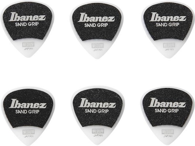 Ibanez Set 6 Plettri Sand Grip Bianchi da 0,8 mm di Spessore