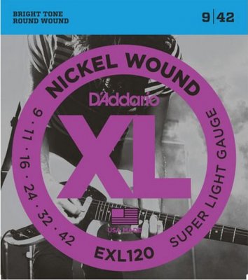 D'Addario Exl120 Muta Corde In Nickel 009 - 042 Per Chitarra Elettrica