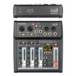 Italian Stage By Proel 2MIX4PRO 4 Canali Bluetooth ed Effetti