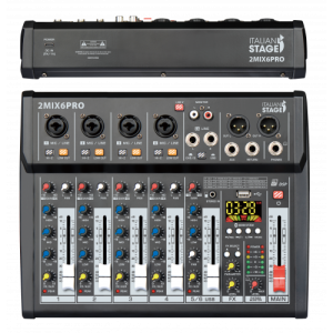 Italian Stage By Proel 2MIX6PRO 6 Canali Bluetooth ed Effetti