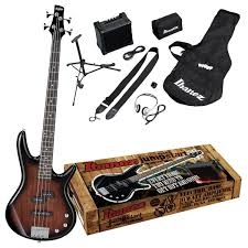 Ibanez Ijsr190Wns Jumpstart Kit Walnut Sunburst Basso Elettrico Con Accessori