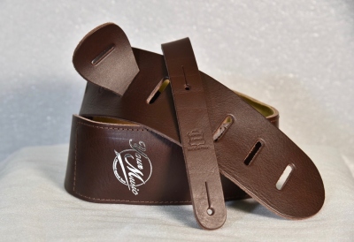Your Music Tracolla 7 Cm In Cuoio Imbottita Brown Made In Italy