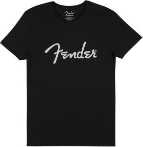 Fender T-Shirt Spaghetti Logo Men'S Tee Black Large