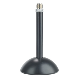 Euromet Base Microfono in Acciaio con Stelo Nero Altezza Cm12