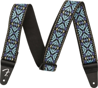 Fender Pasadena Woven Strap Blue Snowflake 2"