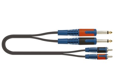 Quik Lok Cavo 1 Jack Stereo a 2 Jack Mono Mt 3 Nero