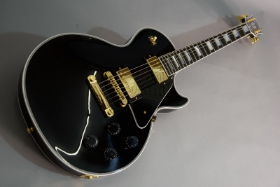 GIBSON LES PAUL CUSTOM EBONY with  EBONY GLOSS FRETBOARD