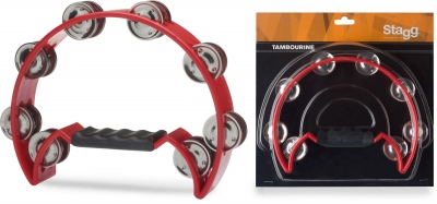 Stagg Tamburello 1/2 Luna Rosso 16 Sonagli