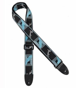 FENDER GUITAR STRAP 2' BLACK GRAY BLUE