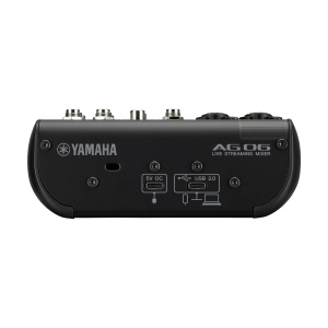 Yamaha Ag06Mk2 Black Mixer 6 Canali Live Streaming con Usb ed Interfaccia Audio