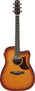 Ibanez AAD50CE Acustica Light Brown Sunburst Low Gloss Cutaway Elettrificata