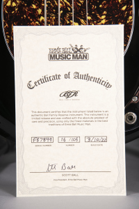 MusicMan StingRay 4 Short Scale BFR Flame Maple Neck Splinter Matched Headstock