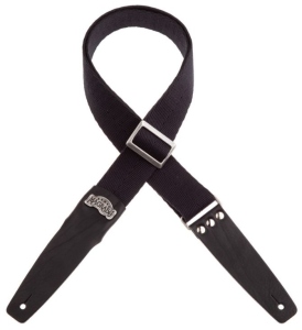 Magrabo 240010M Tracolla SC Cotton Nero 5 cm Core Nero, fibbia Recta Argento