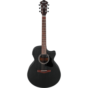 Ibanez Chitarra Acustica Elettrificata Weathered Black Open Pore