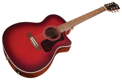 Guild OM240CE Satin Oxblood Burst