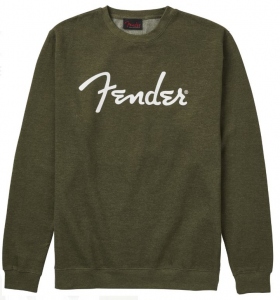 Fender Spaghetti Logo Pullover Army Green Medium