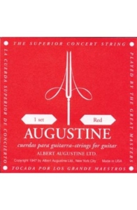 Augustine Serie Red Label Bassi Argentati Muta per Chitarra Classica