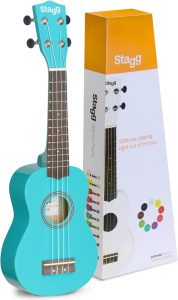 Stagg Us-Ocean Ukulele Soprano Azzurro con Borsa in Nylon