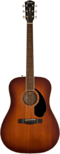 Fender Pd220E Dreadnought All Mahogany Aged Cognac Burst con Case
