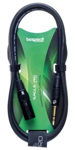 Bespeco Active loudspeaker cables - cannon male - Ø 6,3 mm jack TRS